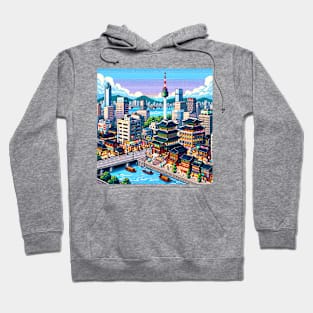 Seoul Pixel Art Illustration Hoodie